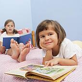 girls at home reading