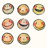 Eight Happy Faces