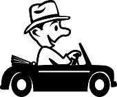 Clipart of Man driving a car u10323772 - Search Clip Art, Illustration ...