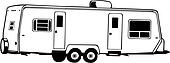 Clipart of , camper, diesel, pusher, recreation, recreational, rv ...